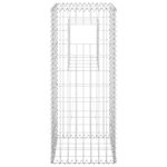 vidaXL Poteaux à panier de gabion 2 Pièces 40x40x100 cm Fer