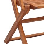 vidaXL Chaises pliables de jardin lot de 4 bois massif d'acacia
