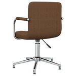 vidaXL Chaise pivotante de salle à manger Marron Tissu