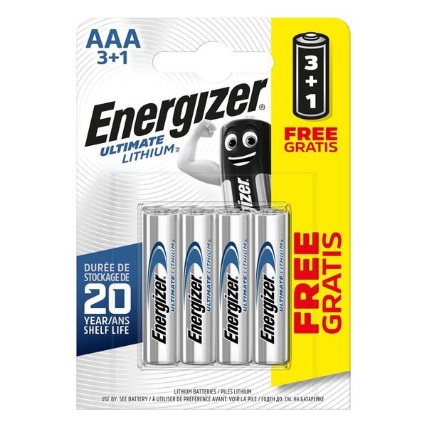 Pile au lithium AAA 1.5 V Ultimate 4-Promotional Blister