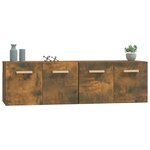 vidaXL Armoires murales 2Pièces Chêne fumé 60x36 5x35cm Bois d'ingénierie