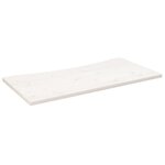 vidaXL Dessus de bureau blanc 100x60x2 5 cm bois massif de pin