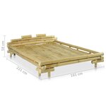vidaXL Cadre de lit Bambou 140 x 200 cm