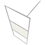 vidaXL Paroi de douche et étagère Chrome 80x195 cm Verre ESG&Aluminium