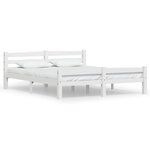 vidaXL Cadre de lit sans matelas blanc bois de pin massif 160x200 cm