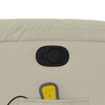 vidaXL Fauteuil inclinable de massage Crème Similicuir