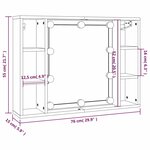 vidaXL Armoire de miroir avec LED Chêne sonoma 76x15x55 cm