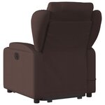 vidaXL Fauteuil inclinable de massage électrique Marron foncé Tissu