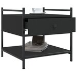 vidaXL Table basse noir 50x50x50 cm bois d'ingénierie