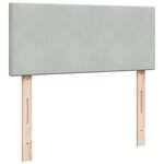 vidaXL Sommier à lattes de lit et matelas Gris clair 120x200cm Velours