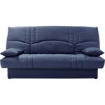 Clic clac 3 places THELMA - Tissu Soro bleu foncé - Couchage 125 x 190 cm - 190 x 92 x 96 cm