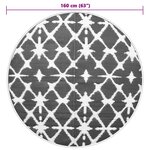 vidaXL Tapis d'extérieur bleu et blanc Ø160 cm PP