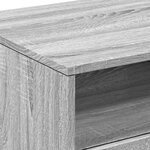 vidaXL Table basse avec lumières LED sonoma gris 90x49x40 cm