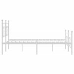 vidaXL Cadre de lit métal avec tête de lit/pied de lit blanc 200x200cm