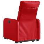 vidaXL Fauteuil inclinable de massage électrique rouge similicuir