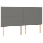 vidaXL Cadre de lit avec tête de lit Gris foncé 160 x 200 cm Tissu