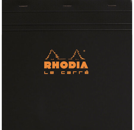 Bloc BLACK « Le Carré » 21x21cm 80F agrafées 80g Q.5x5 RHODIA