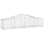 vidaXL Paniers à gabions arqués 11 Pièces 200x50x40/60 cm fer galvanisé