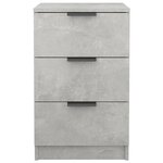 vidaXL Tables de chevet 2 Pièces Gris béton 40x36x65 cm