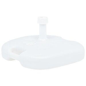 vidaXL Socle de parasol rempli de sable/d'eau 16 L Blanc Plastique