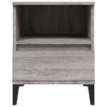 vidaXL Tables de chevet 2 Pièces Sonoma gris 40x35x50 cm