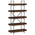 vidaXL Bibliothèque 5 niveaux chêne marron 100x33x180 5 cm