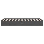 vidaXL Cadre de lit Gris Bois massif 75x190 cm Petit simple