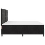Lit Box Spring vidaXL avec Matelas & LED Noir 200x200 cm Velours