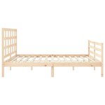 vidaXL Cadre de lit avec tête de lit 200x200 cm bois massif