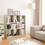 vidaXL Bibliothèque Blanc et chêne sonoma 97 5x29 5x100 cm Aggloméré
