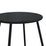 vidaXL Ensemble de meubles de balcon avec coussins 5 Pièces noir acier
