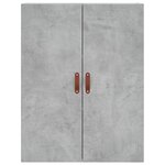 vidaXL Buffet haut Gris béton 69 5x34x180 cm Bois d'ingénierie
