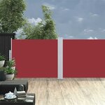 vidaXL Auvent latéral rétractable de patio 170x1200 cm Rouge