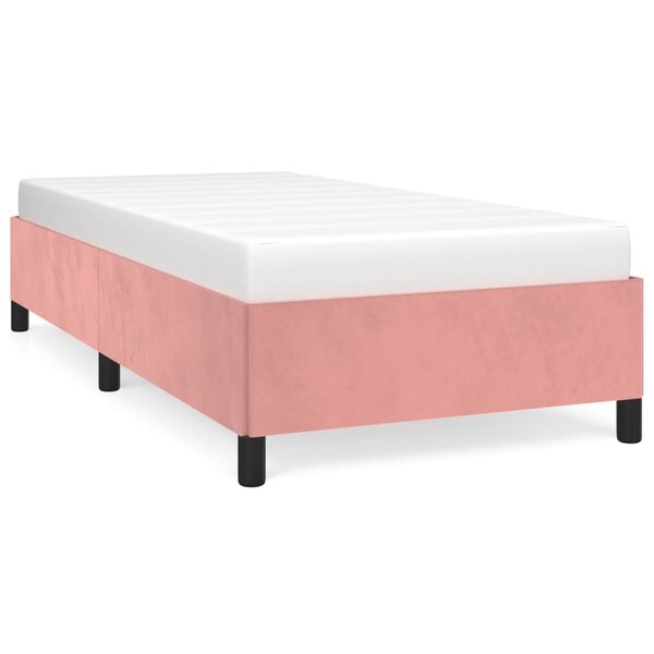 vidaXL Cadre de lit Rose 90x200 cm Velours