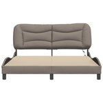 vidaXL Cadre de lit avec lumières LED taupe 160x200 cm tissu