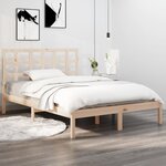 vidaXL Cadre de lit bois massif 180x200 cm super king