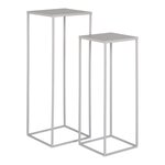Lot de 2 jardinières en acier gris