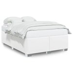 vidaXL Cadre de lit Blanc 140x190 cm Similicuir