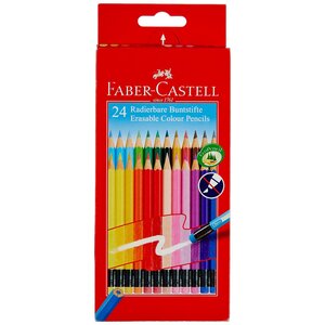 Crayons couleur Grip gommable étui carton 24x x 3 FABER-CASTELL