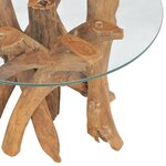 vidaXL Table basse Bois flottant de teck massif 60 cm