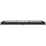 vidaXL Cadre de lit noir 90x200 cm bois d'ingénierie et métal