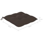 vidaXL Chaises Batavia avec coussins 8 Pièces Bois de teck solide