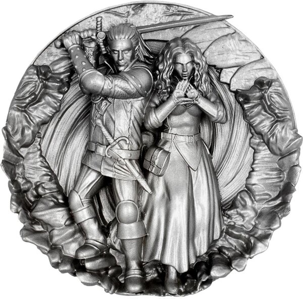 Pièce de monnaie en Argent 5000 Francs g 155.5 (5 oz) Millésime 2023 The Witcher Book LAST WISH