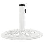 vidaXL Socle de parasol Blanc 44x44x31 cm Fonte