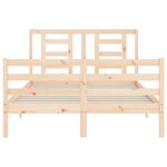 vidaXL Cadre de lit sans matelas bois massif