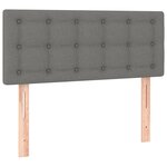 vidaXL Sommier à lattes de lit et matelas Gris foncé 90x190 cm Tissu