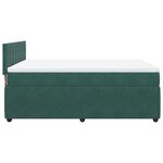 vidaXL Sommier à lattes de lit et matelas Vert foncé 140x200cm Velours