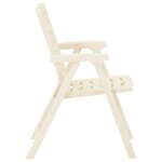 vidaXL Chaises de jardin 4 Pièces Plastique Blanc