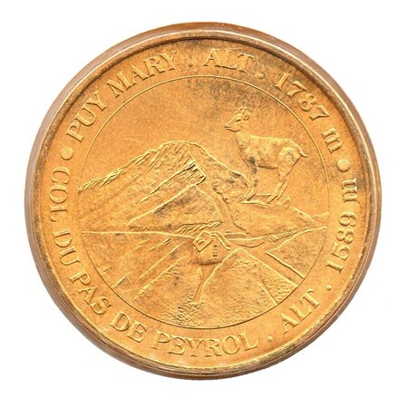 Mini médaille monnaie de paris 2009 - puy mary et col du pas de peyrol