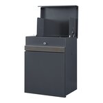 Boîte aux lettres avec panneau frontale acier galvanisé 58 x 44 x 35 cm( Anthracite 03_0006534